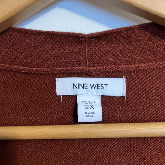 Nine West rust colored long cardigan - Picture 2 of 3